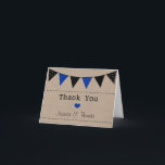 Carte De Remerciements La collection moderne de Mariages de Bunting Bleu<br><div class="desc">The Modern Bunting Wedding Collection - Thank You Cards VIEW MATCHING ITEMS FOR THIS COLLECTION</div>