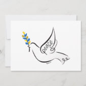 Carte De Remerciements La colombe de la paix (Devant)