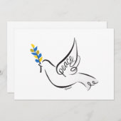 Carte De Remerciements La colombe de la paix (Devant / Derrière)