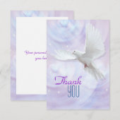 Carte De Remerciements La colombe religieuse de confirmation vous (Devant / Derrière)