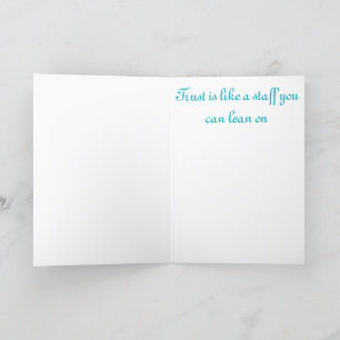 Carte De Remerciements La confiance est comme un bâton sur lequel on peut