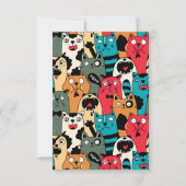 Carte De Remerciements La Crowd of cats (Devant)