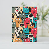 Carte De Remerciements La Crowd of cats (Debout devant)