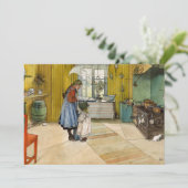Carte De Remerciements La cuisine de Carl Larsson (Debout devant)