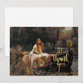 Carte De Remerciements La Dame de Shalott 1888 John William Waterhouse (Devant / Derrière)
