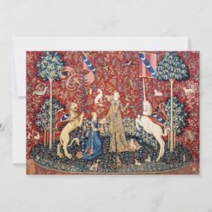 Carte De Remerciements La Dame et la licorne, Goûtez