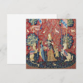 Carte De Remerciements La Dame et la licorne, Odeur (Devant / Derrière)