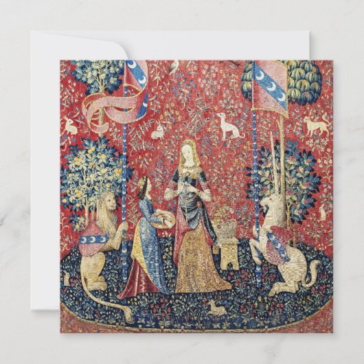 Carte De Remerciements La Dame et la licorne, Odeur (Devant)