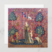Carte De Remerciements La Dame et la licorne, Touch (Devant / Derrière)