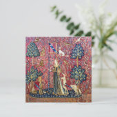 Carte De Remerciements La Dame et la licorne, Touch (Debout devant)