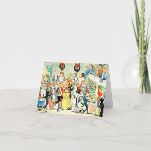 Carte De Remerciements La Danse de Louis Wain (Devant)