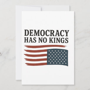 Carte De Remerciements La démocratie n'a pas le roi anti-Trump USA