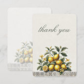 Carte De Remerciements La Dolce Lemons Fête de Mariage (Devant / Derrière)