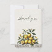 Carte De Remerciements La Dolce Lemons Fête de Mariage (Devant)