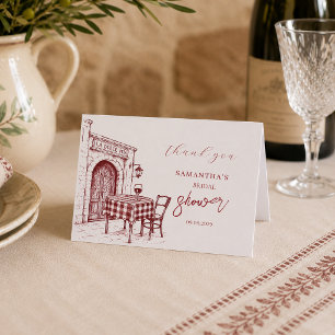 Carte De Remerciements La dolce vita esquisse de mariage italien pour une