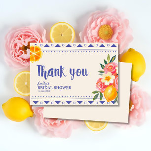 Carte De Remerciements La Dolce Vita Fête de Mariage Italienne au Citron