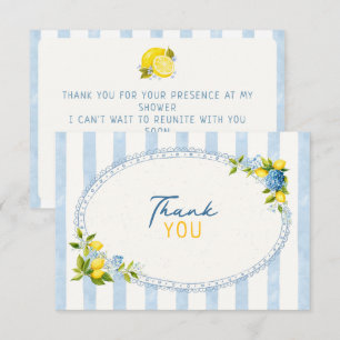Carte De Remerciements La dolce vita shower de mariage aux hydrangeas ble
