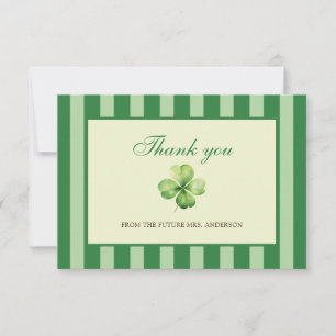 Carte De Remerciements La fête prénuptiale de la mariée la plus chanceuse