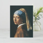 Carte De Remerciements La fille avec une boucle d'oreille de perle (Debout devant)