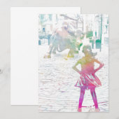 Carte De Remerciements La fille sans peur (aquarelle) (Devant / Derrière)