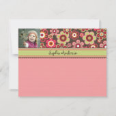 Carte De Remerciements La fleur de marguerites de sucrerie badine le (Devant)