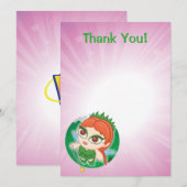 Carte De Remerciements La forêt magique d'Alyssa (Devant / Derrière)