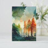 Carte De Remerciements La forêt (nature) (Debout devant)