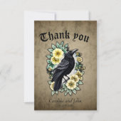 Carte De Remerciements La grâce et l'élégance du corbeau. (Devant)