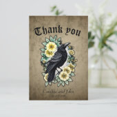 Carte De Remerciements La grâce et l'élégance du corbeau. (Debout devant)