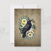 Carte De Remerciements La grâce et l'élégance du corbeau. (Dos)