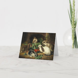 Carte De Remerciements La joyeuse famille des lapins par Alfred Richar