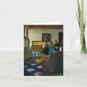 Carte De Remerciements La leçon de musique de Johannes Vermeer