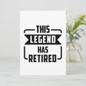 Carte De Remerciements la légende a pris sa retraite (Debout devant)