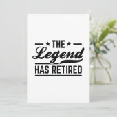 Carte De Remerciements La légende est à la retraite (Debout devant)
