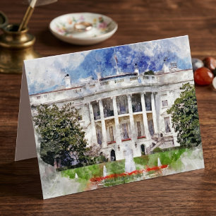 Carte De Remerciements La Maison Blanche à Washington DC – Façade Sud
