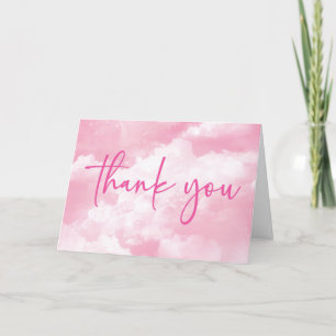 Carte De Remerciements La Mariée Est Sur Nuage Neuf Fête des mariées Rose