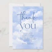 Carte De Remerciements La mariée est sur un nuage 9 tenue de mariage (Devant)