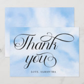 Carte De Remerciements La mariée est sur un petit nuage Enterrement de vi (Devant / Derrière)