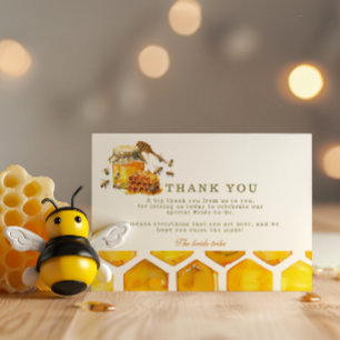 Carte De Remerciements La mariée sous la douche en nid d'abeille