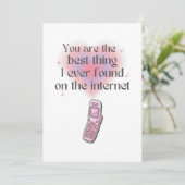 Carte De Remerciements La meilleure chose que j'ai trouvée sur Internet (Debout devant)