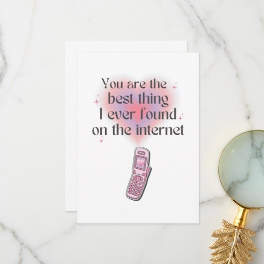 Carte De Remerciements La meilleure chose que j'ai trouvée sur Internet (Devant/Arrière en situation)