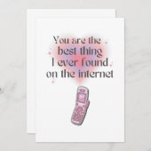 Carte De Remerciements La meilleure chose que j'ai trouvée sur Internet (Devant / Derrière)