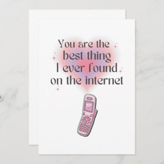 Carte De Remerciements La meilleure chose que j'ai trouvée sur Internet (Devant / Derrière)