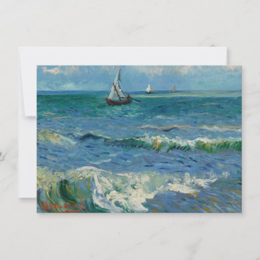 Carte De Remerciements La mer aux Saintes Maries de la Mer | Van Gogh (Devant)