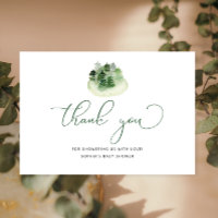 La nature d'hiver baby shower forestier vert