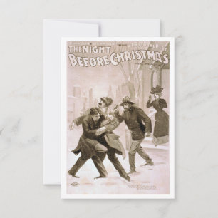 Carte De Remerciements La nuit d'avant Noël : Le meurtre