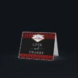 Carte De Remerciements La Parties scintillant Damask Las Vegas Mariage Co<br><div class="desc">Rendez grâce avec style avec ces cartes de remerciements mariages design et très tendance. Ce design est facile à personnaliser avec votre libellé d'événement spécial et vos invités seront ravis quand ils reçoivent ces cartes fabuleuses.</div>
