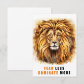 Carte De Remerciements La peur du lion moins dominer plus (Devant / Derrière)