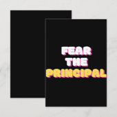 Carte De Remerciements La peur du principal (Devant / Derrière)
