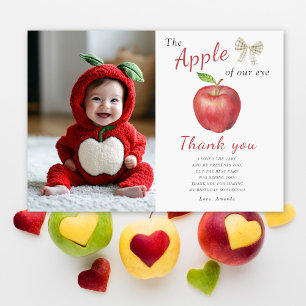 Carte De Remerciements La pomme de notre Anniversaire de enfant de l'oeil